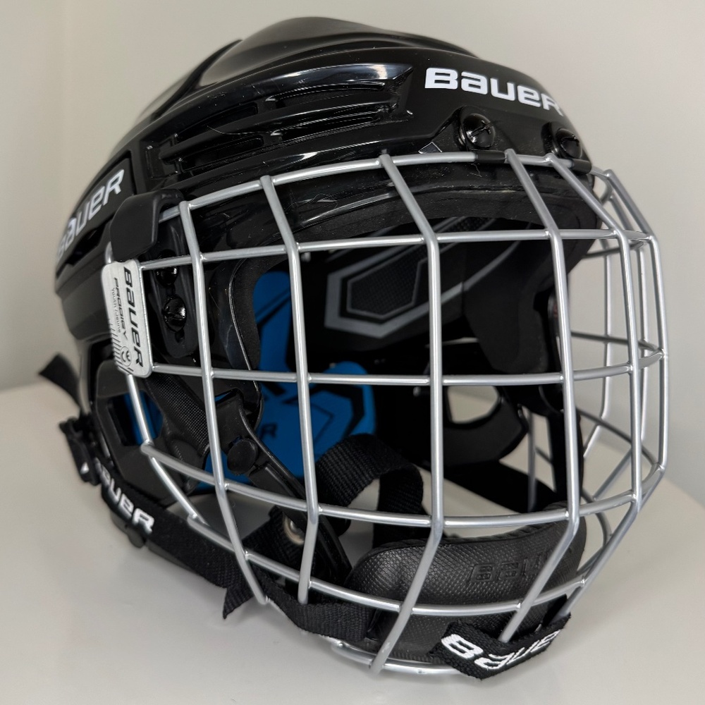 Bauer Prodigy Youth Hockey Helmet w/ Cage – Black – Size YTH (Adjustable)